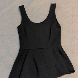 🩷  Anabelle black peplum top